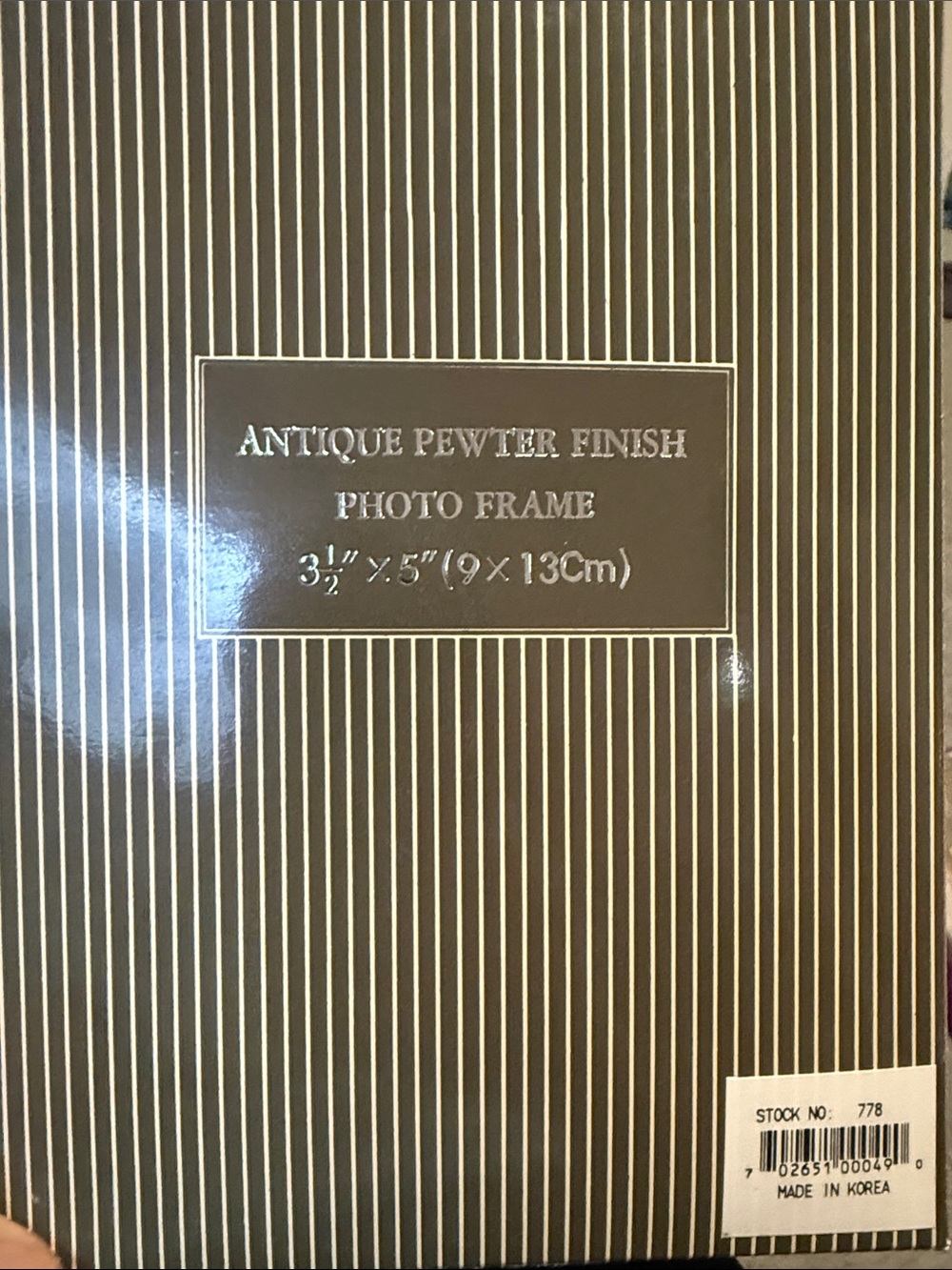 Antique Pewter Finish Photo Frame - Pewter